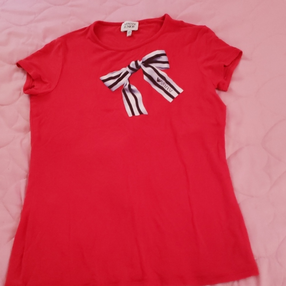 Red Armani junior t-shirt